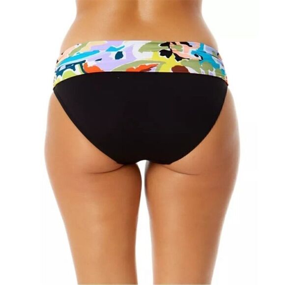 Anne Cole Women's Multicolor Fold-Over Printed-Waistband Bikini Bottoms XL NEW - Picture 3 of 11
